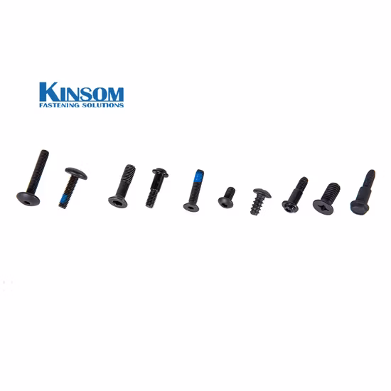 Auto Part Fastener/Machine Screw Steel Black Phosphated Galvanized M4 M6 Knurled Square Neck Screw/Black Screw/Custom Steel Screw